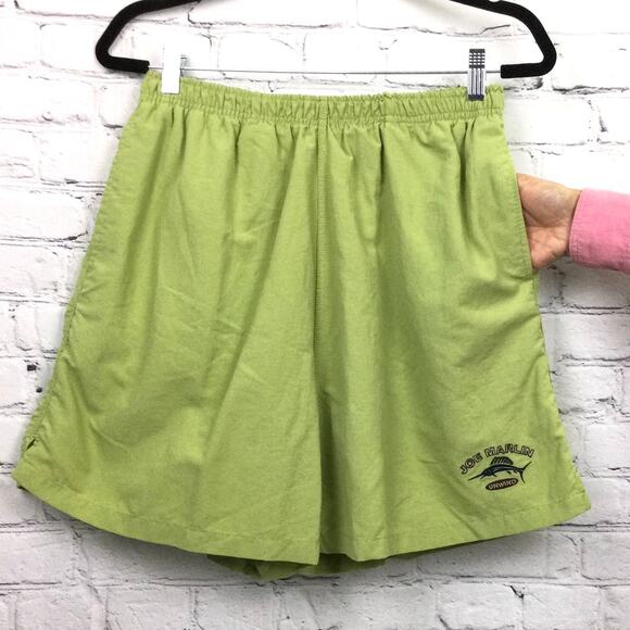 Joe Marlin Unwind Men's Embroidered Flap Pocket Green Lined Swim Trunk Size L - Picture 2 of 13